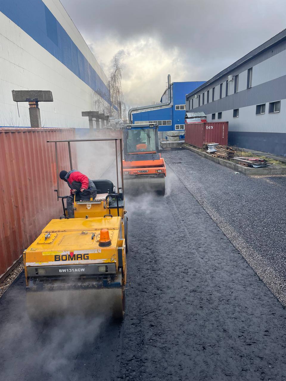 Асфальтирование промышленной площадки